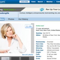 Martha Stewart online dating